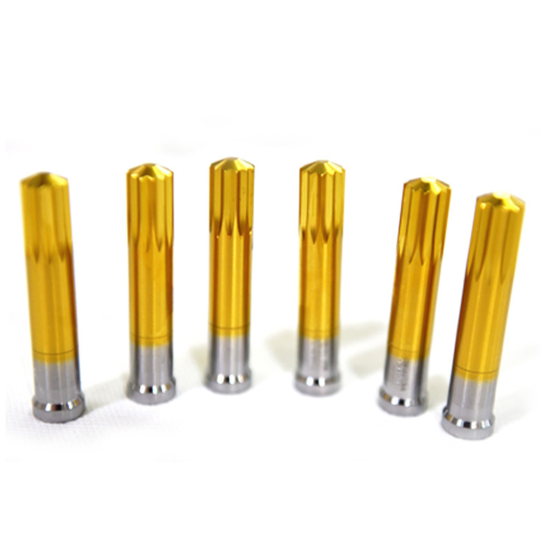Pin de poinçonnage en carbure de tungstène revêtu de titane pour une durée de vie prolongée Idéal pour les industries d'estampage par extrusion à froid à tête froide Offrant une résistance à l'usure élevée et une ténacité supérieure