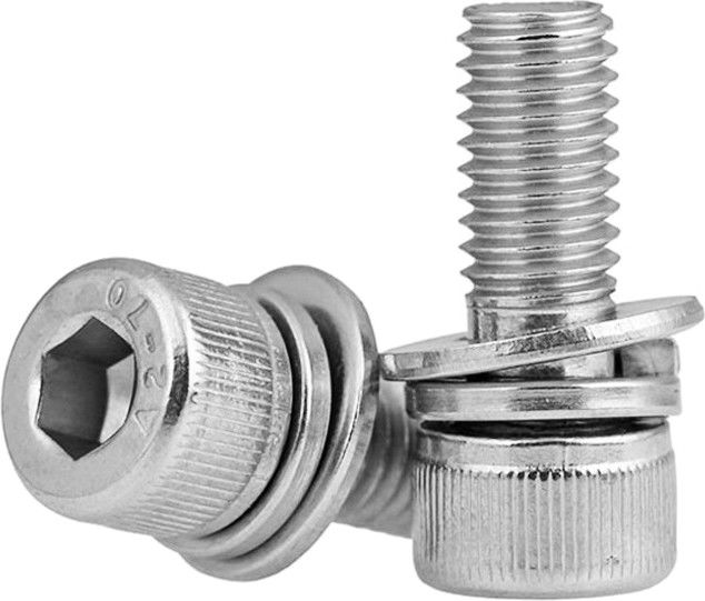 DIN912 avec acier inoxydable dentelé A2 SS304 SS316 Hexagon Socket Head Cap Micro Screw Allen Head Bolt